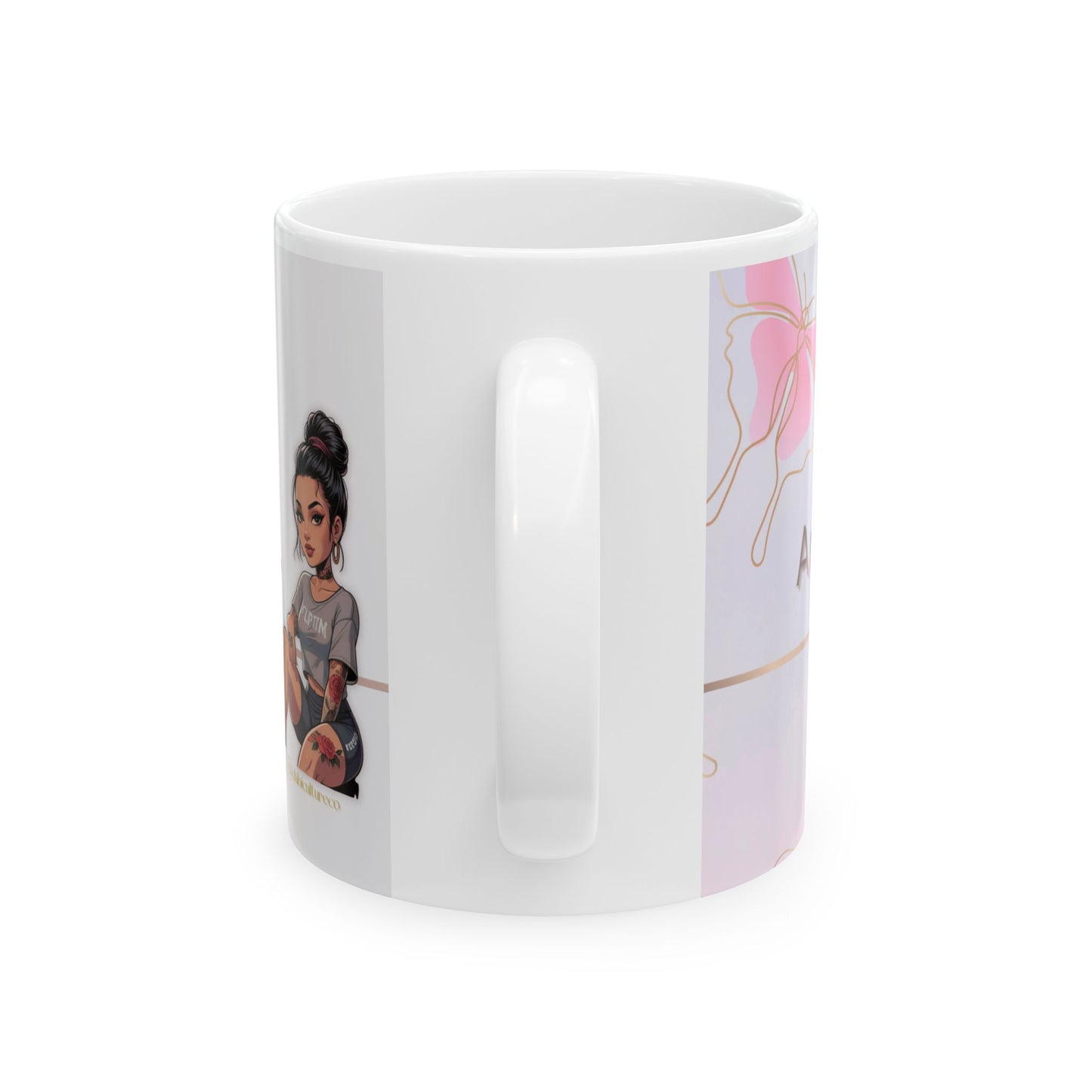 Peace Looks Good On Me – Chibi Empowerment Mug, Cute Affirmation Cup, Self-Care Gift for Women