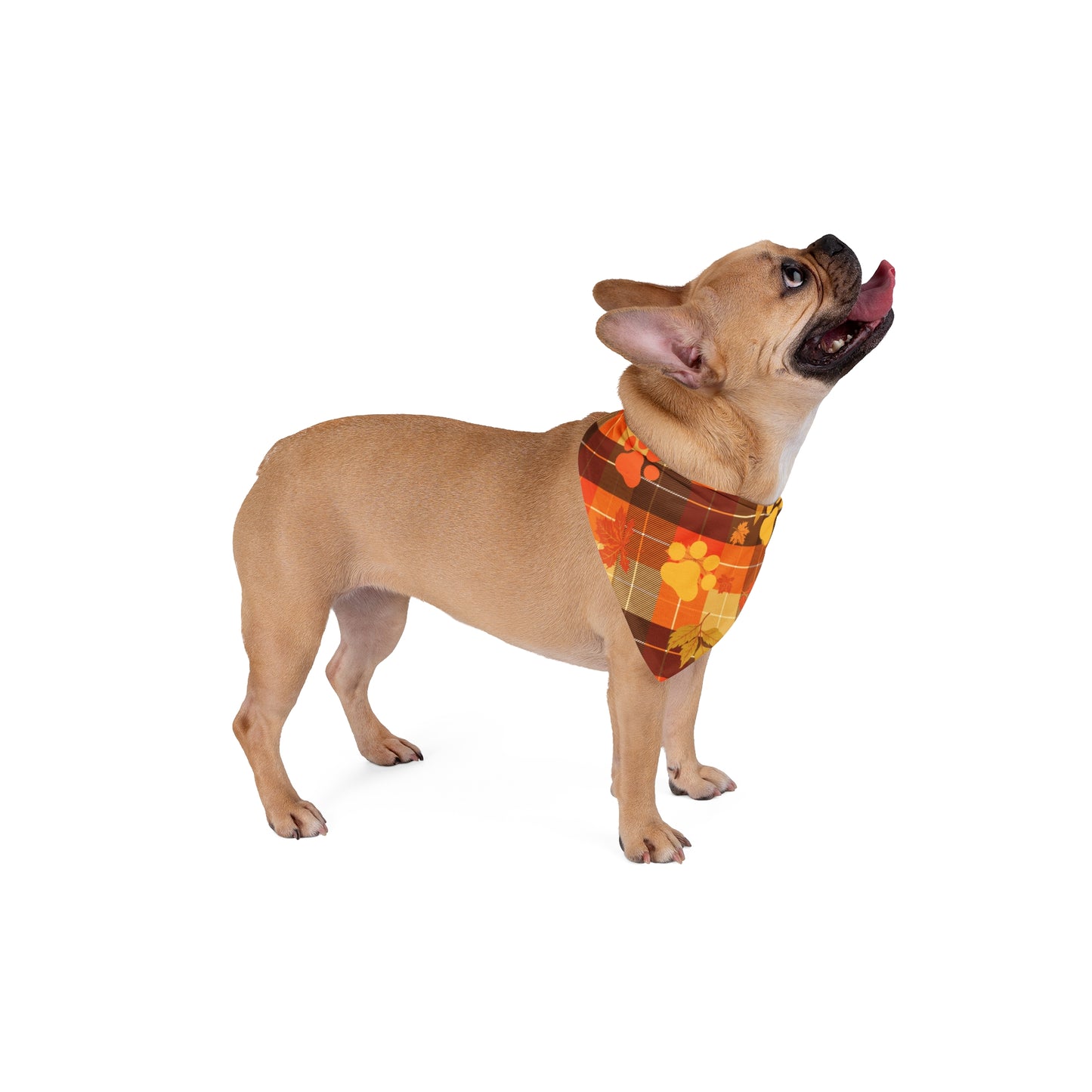 Cozy Plaid Fall Dog Bandana – Autumn Tartan Pet Accessory