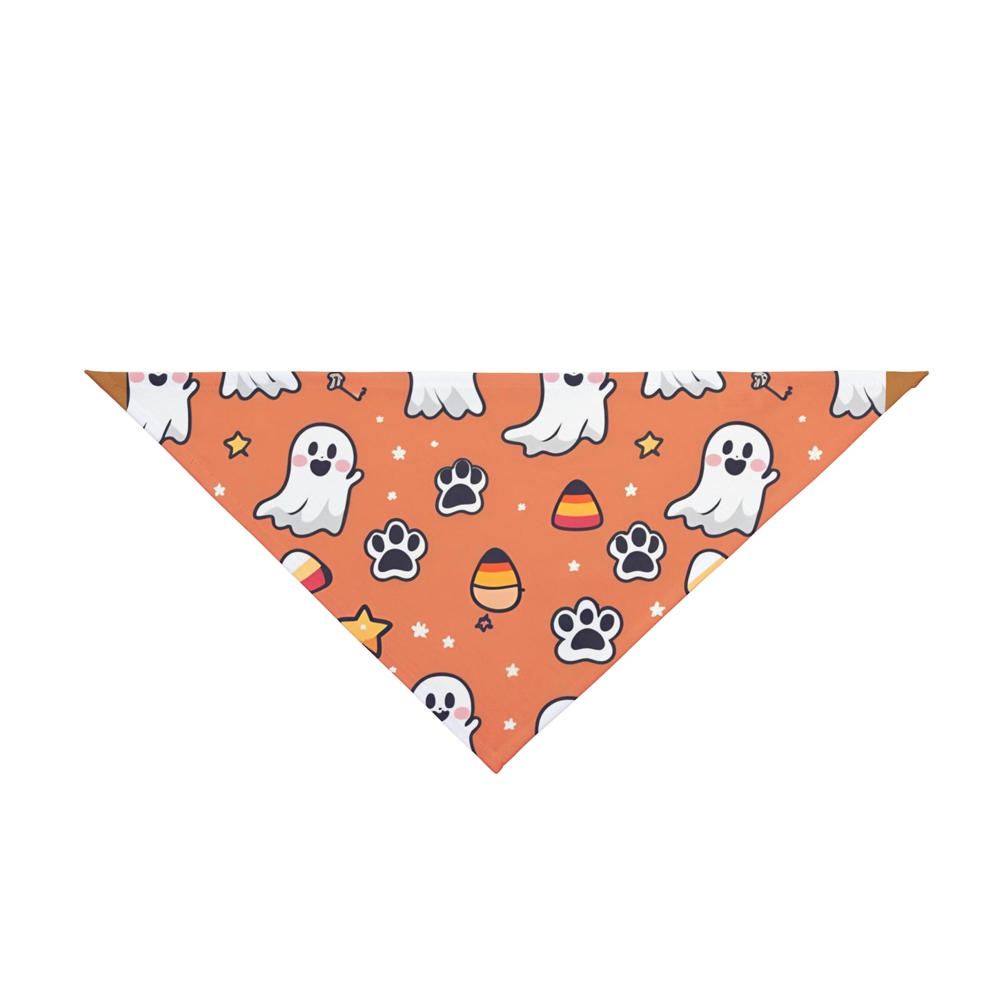 Halloween Pet Bandana - Ghost Print Triangle Dog Accessory, Cute Dog Costume, Fall Pet Gear, Spooky Pet Fashion, Festive Dog Bandana