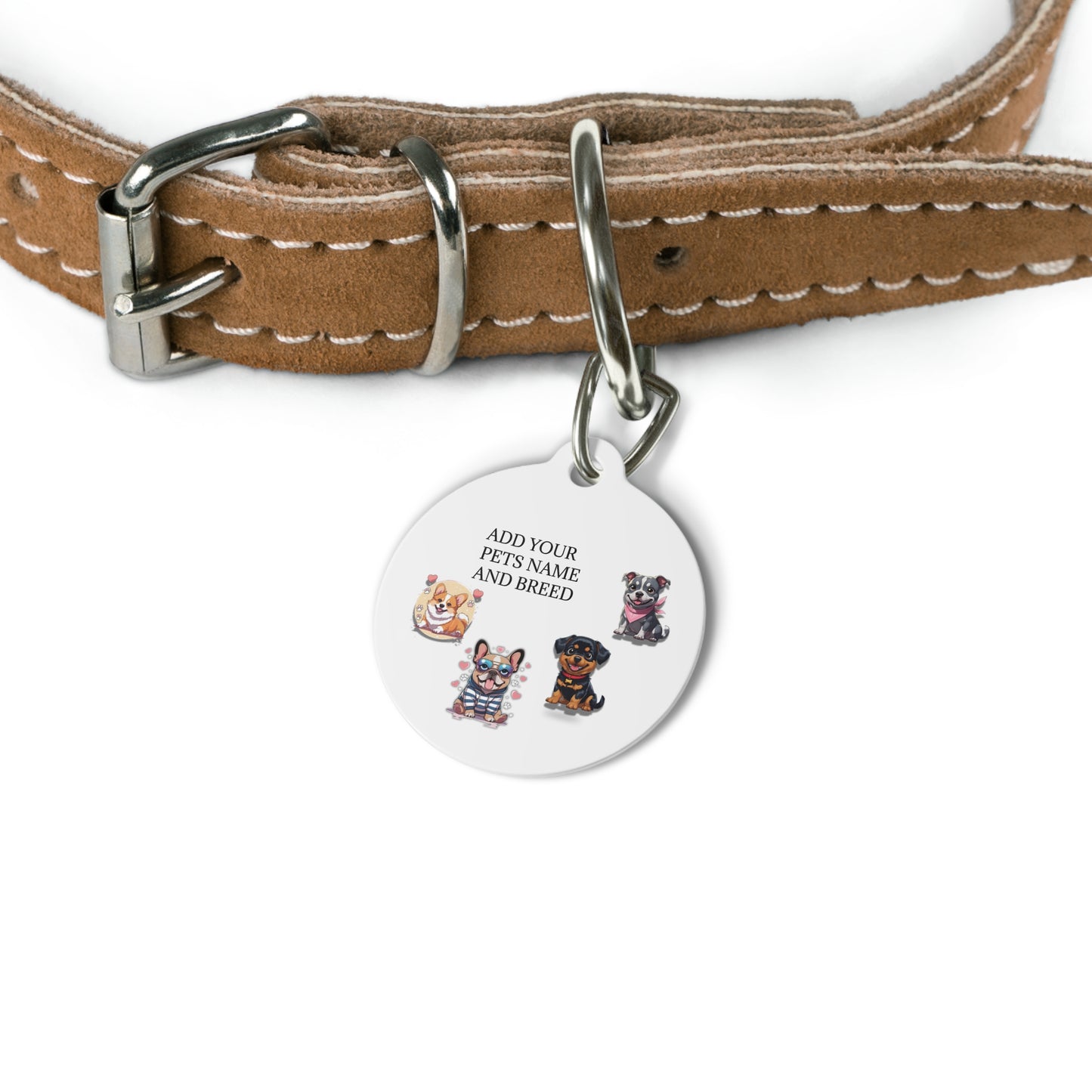 Custom Chibi Pet Tag – Personalized with Your Pet’s Name or Breed