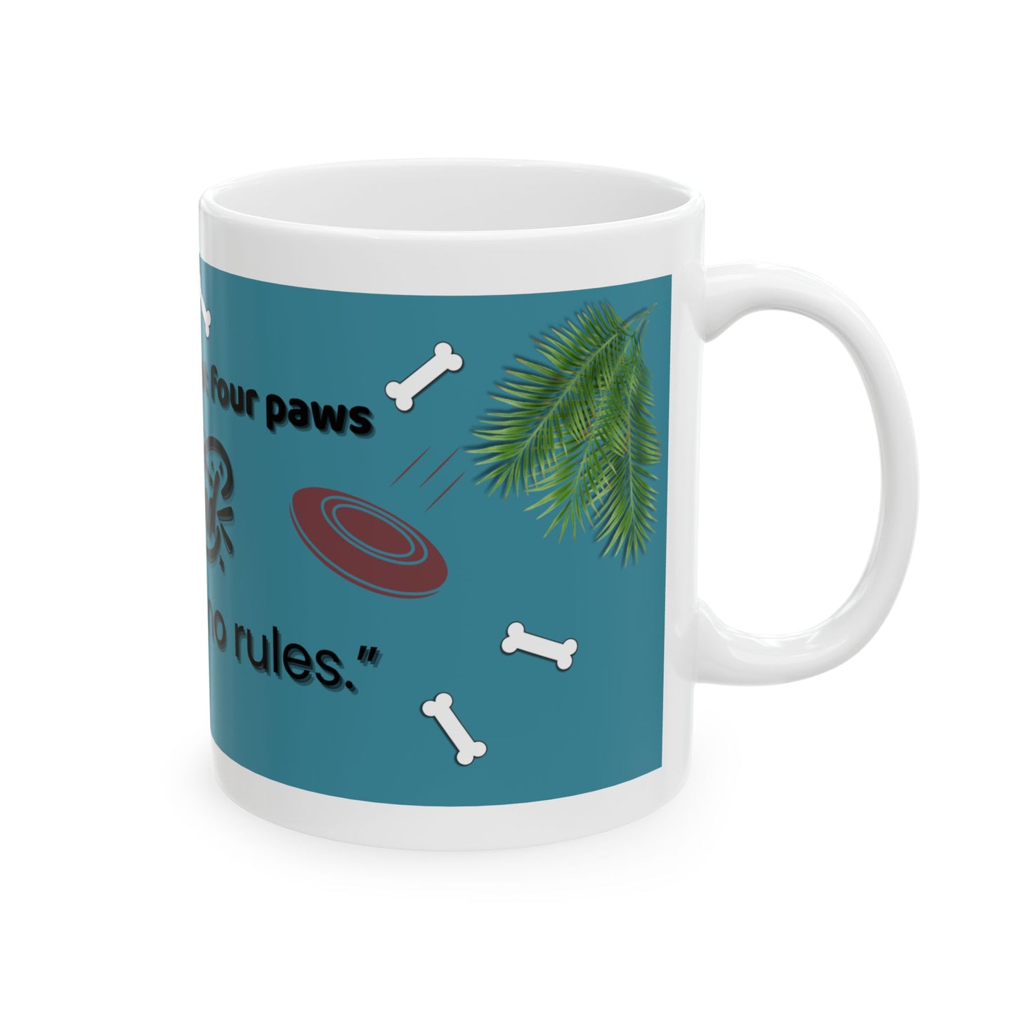 Ceramic Dog Lover's Mug, Custom Pet Gift, Summer Vibes, Beach Fun, Cute Puppy Design, Dog Mom Mug, Animal Lover's Cup