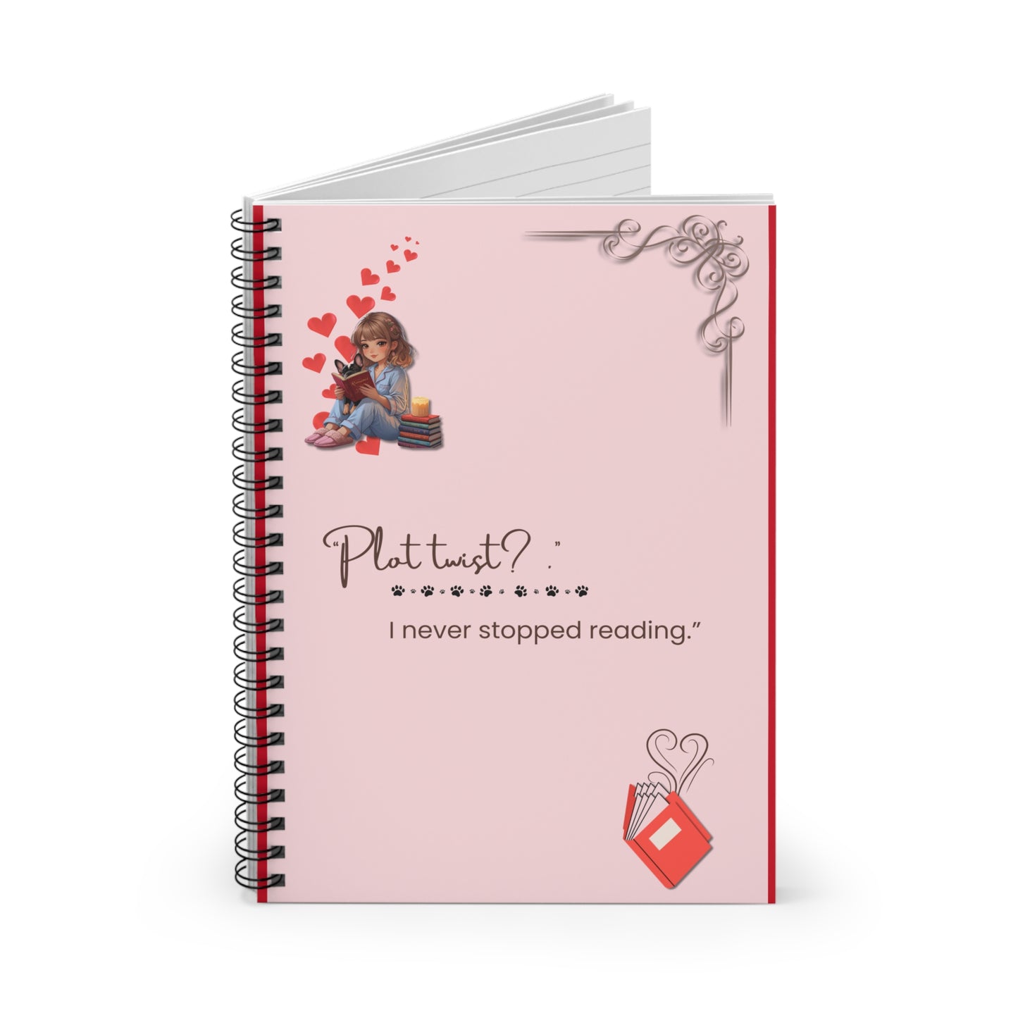 Book Lover's Spiral Notebook - Perfect Gift for Readers, Reading Journal, Cute Stationery, Bookish Gifts, Teacher Supplies