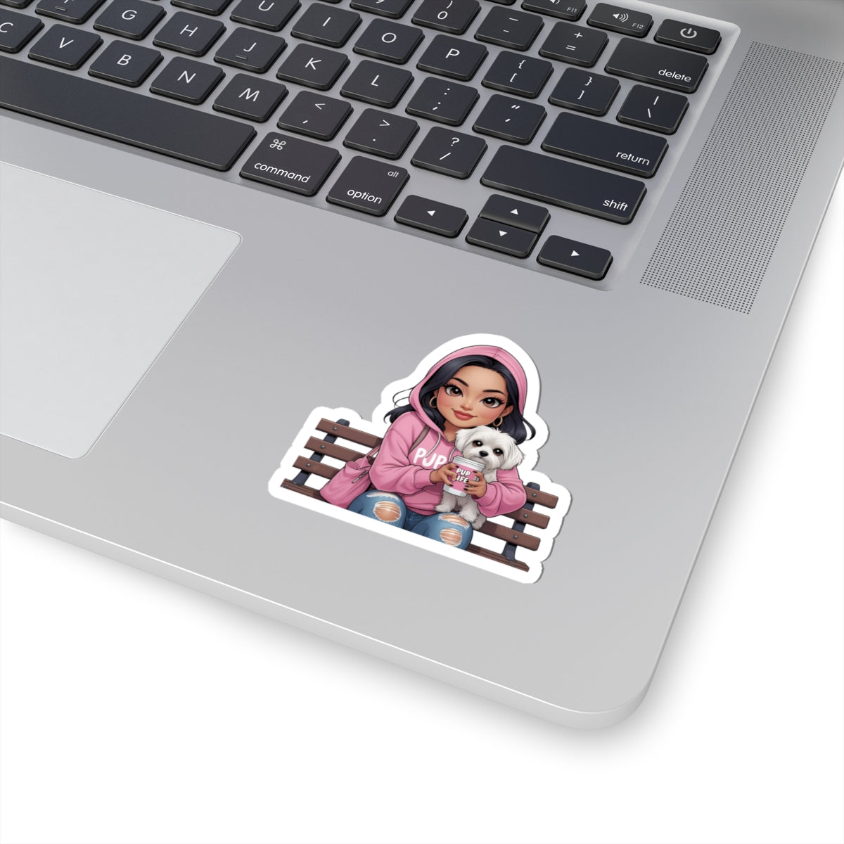 Cute Pup Life Kiss-Cut Stickers, Dog Lover Decals, Laptop Stickers, Pet Owner Gifts, Pink Aesthetic Decor