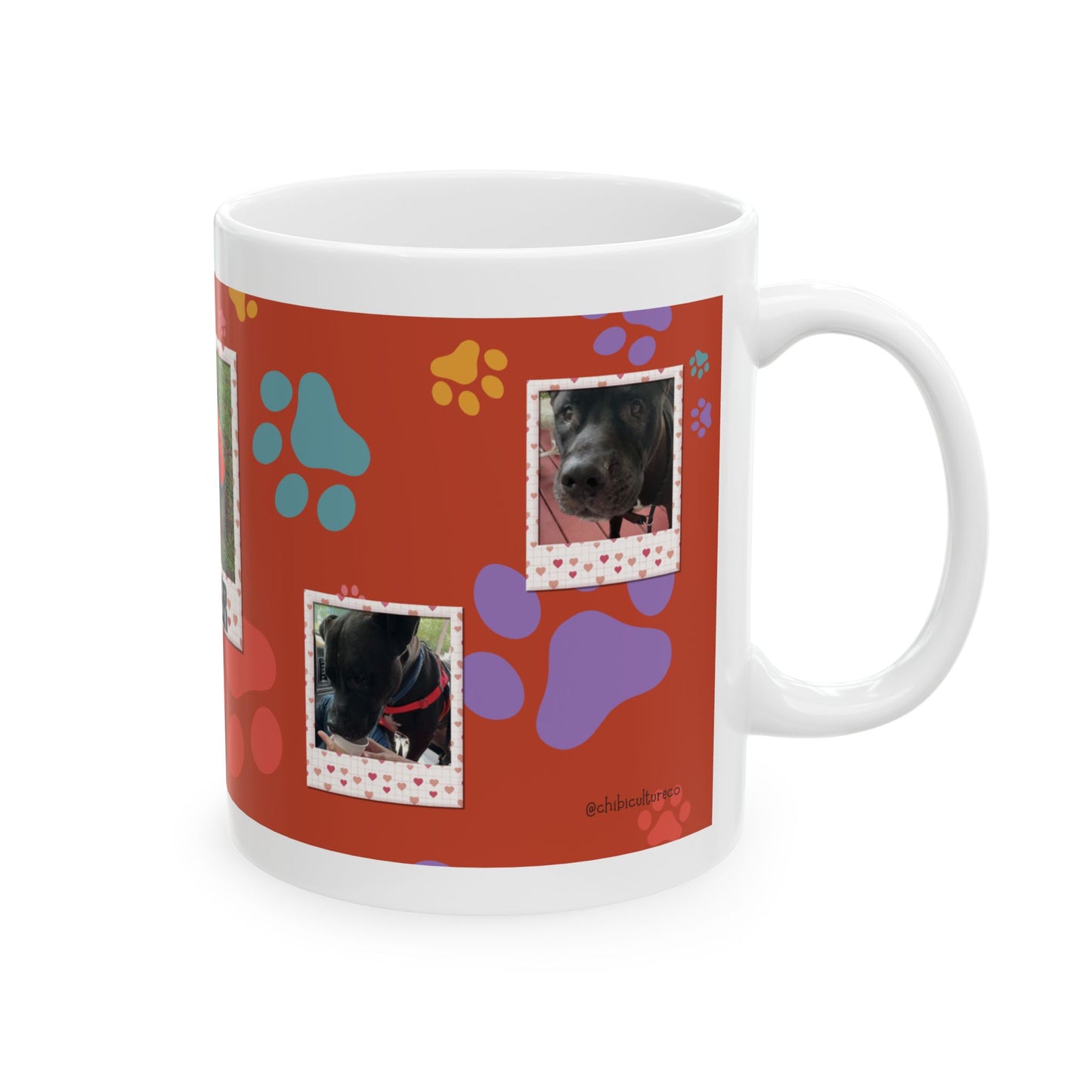 Personalized Pet Lover Mug - Perfect Gift for Dog Owners, Paw Print Design, Coffee Cup for Animal Lovers, Birthday, Home Decor