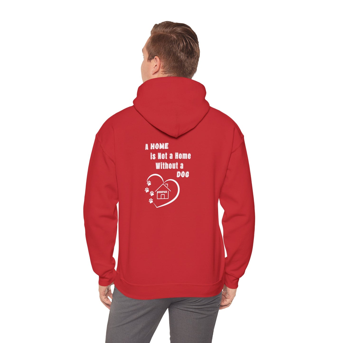 Dog Lover's Hoodie, Unisex Dog-Themed Sweatshirt, Cozy Pet Owner Gift, Cute Dog Sweatshirt, Home Is Not A Home Without Dog Apparel