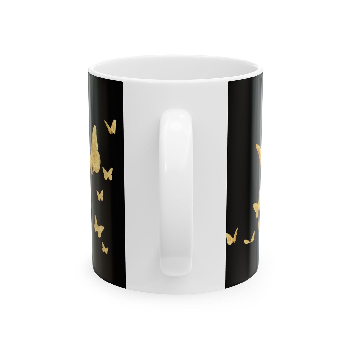 Peace Is the Real Flex – Elegant Butterfly Quote Mug