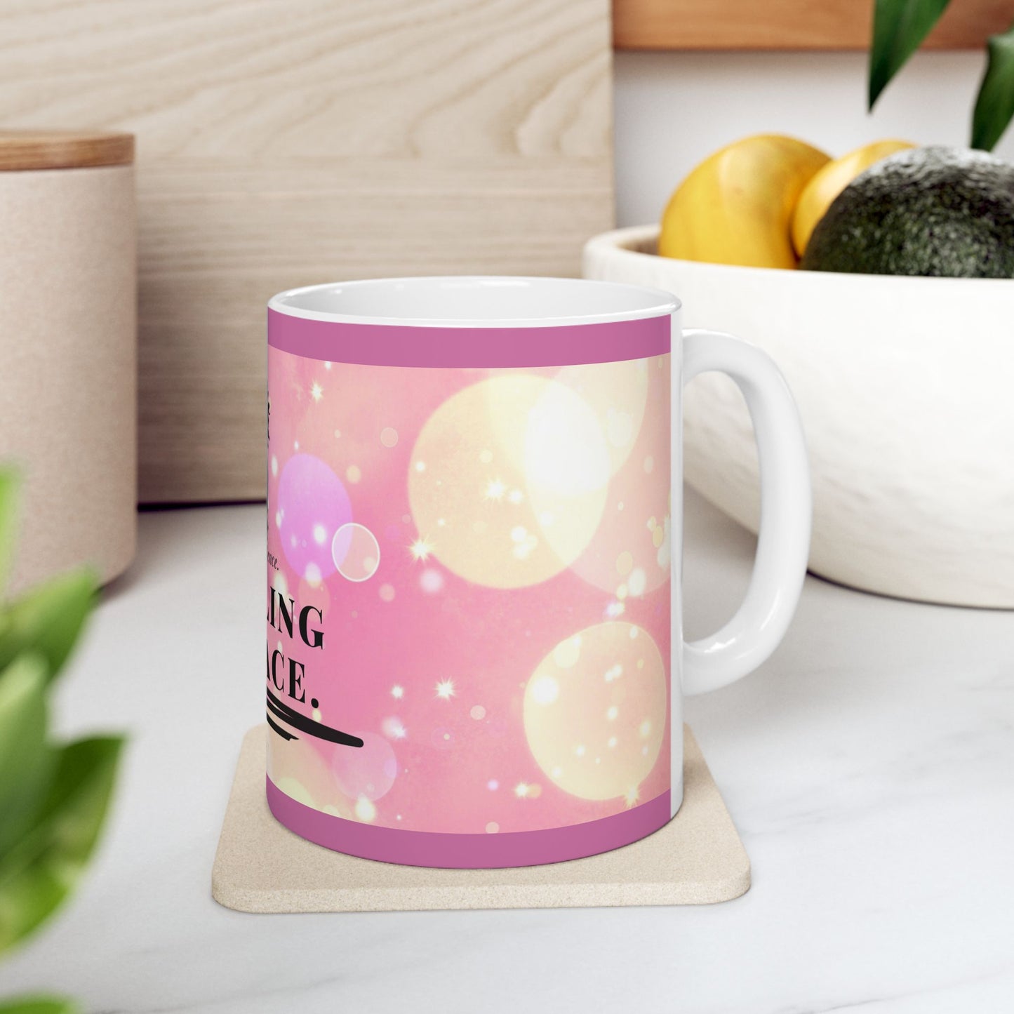 Hustling in Peace Mug - Motivational Ceramic Cup for Coffee, Tea, Gifts, Inspirational Home Decor, Self-Care Essentials
