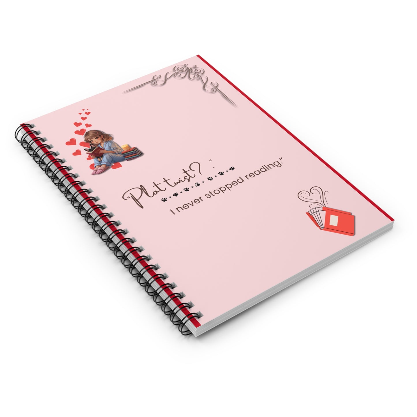 Book Lover's Spiral Notebook - Perfect Gift for Readers, Reading Journal, Cute Stationery, Bookish Gifts, Teacher Supplies