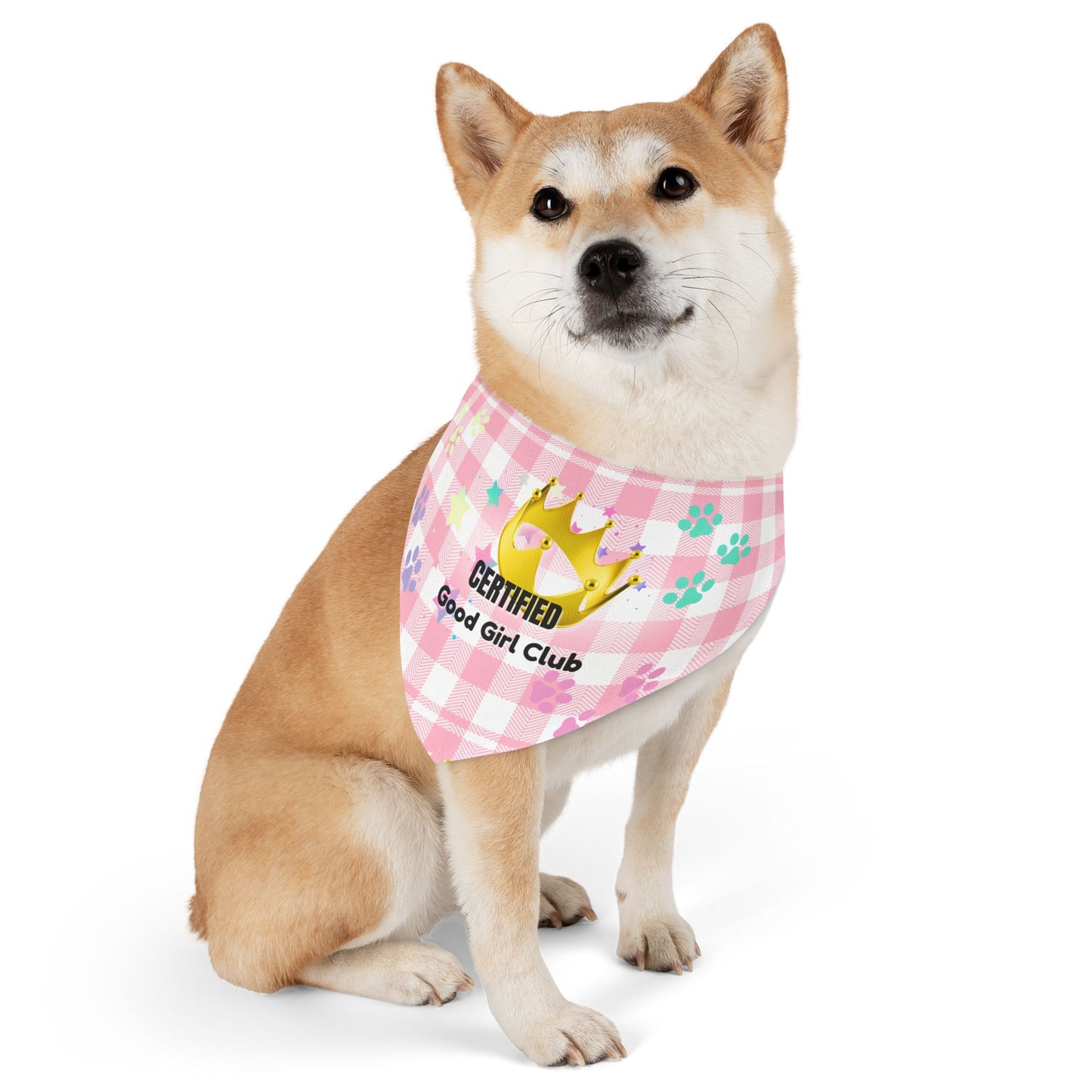 Certified Good Girl Club Dog Bandana – Cute Pet Collar Accessory, Stylish Gift for Dog Moms & Pup Fashion Lovers