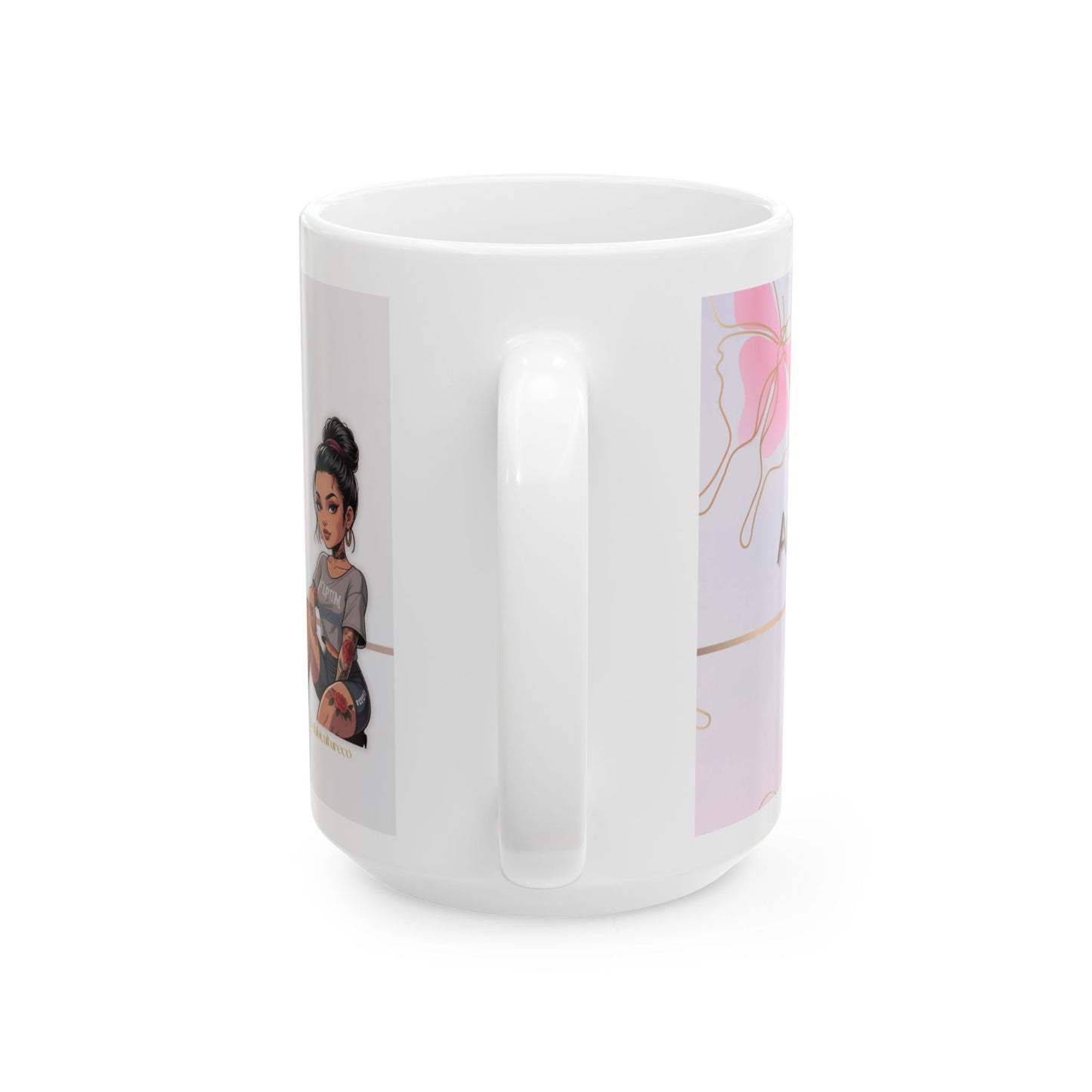 Peace Looks Good On Me – Chibi Empowerment Mug, Cute Affirmation Cup, Self-Care Gift for Women