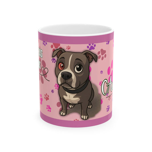 Dog Lover Ceramic Mug, Cute Puppy Gift, Pet Owner Coffee Cup, 11oz 15oz Dog Mom Saying, Dog Themed Mug for Birthday