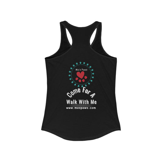 Pet Lover's Racerback Tank - Wild Walk, Dog Enthusiast Gift, Summer Workout Top, Personalized Animal Apparel