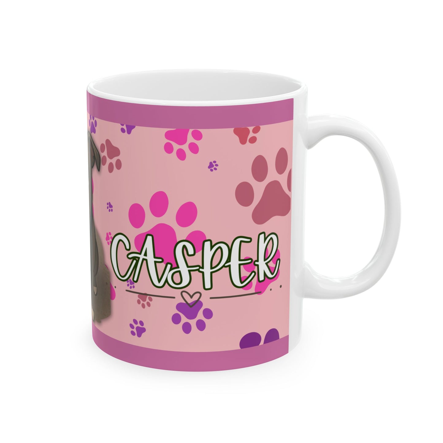 Dog Lover Ceramic Mug, Cute Puppy Gift, Pet Owner Coffee Cup, 11oz 15oz Dog Mom Saying, Dog Themed Mug for Birthday