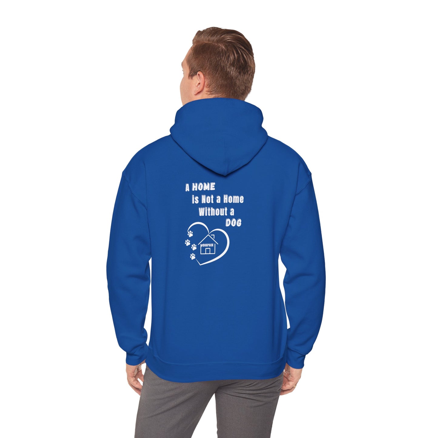 Dog Lover's Hoodie, Unisex Dog-Themed Sweatshirt, Cozy Pet Owner Gift, Cute Dog Sweatshirt, Home Is Not A Home Without Dog Apparel