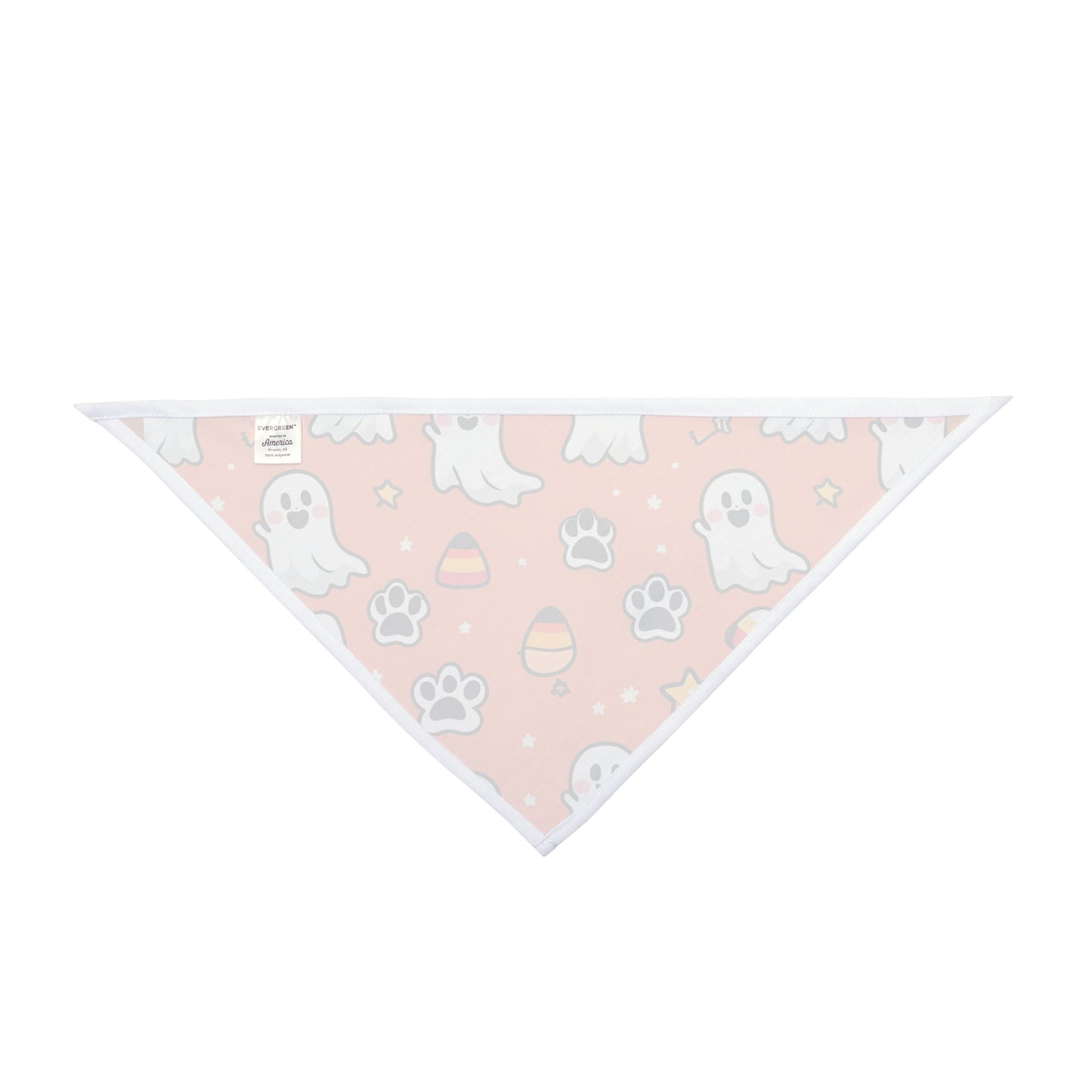 Halloween Pet Bandana - Ghost Print Triangle Dog Accessory, Cute Dog Costume, Fall Pet Gear, Spooky Pet Fashion, Festive Dog Bandana
