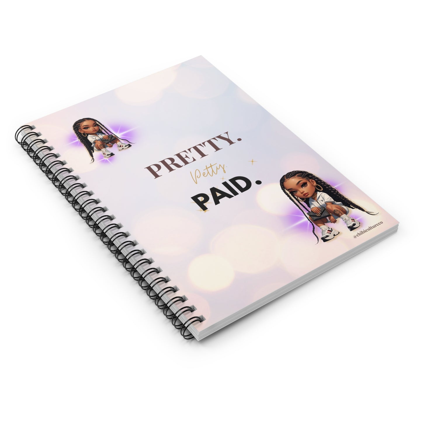 Pretty Paid Spiral Notebook - Stationery