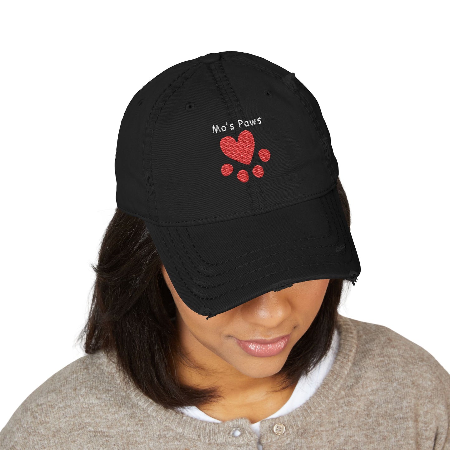 Distressed Embroidered Hat