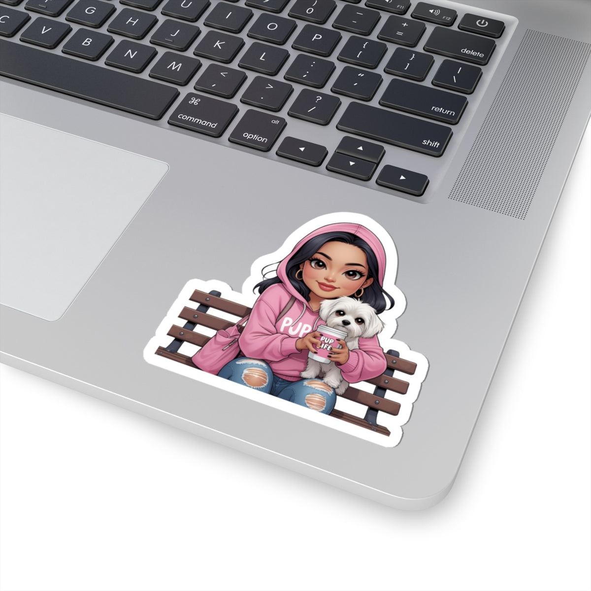 Cute Pup Life Kiss-Cut Stickers, Dog Lover Decals, Laptop Stickers, Pet Owner Gifts, Pink Aesthetic Decor