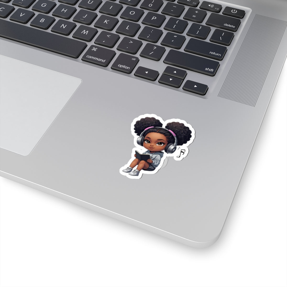 Cute Reading Girl Kiss-Cut Stickers, Perfect for Laptops, Notebooks, Kids Room Decor, Book Lovers, Gifts for Teens
