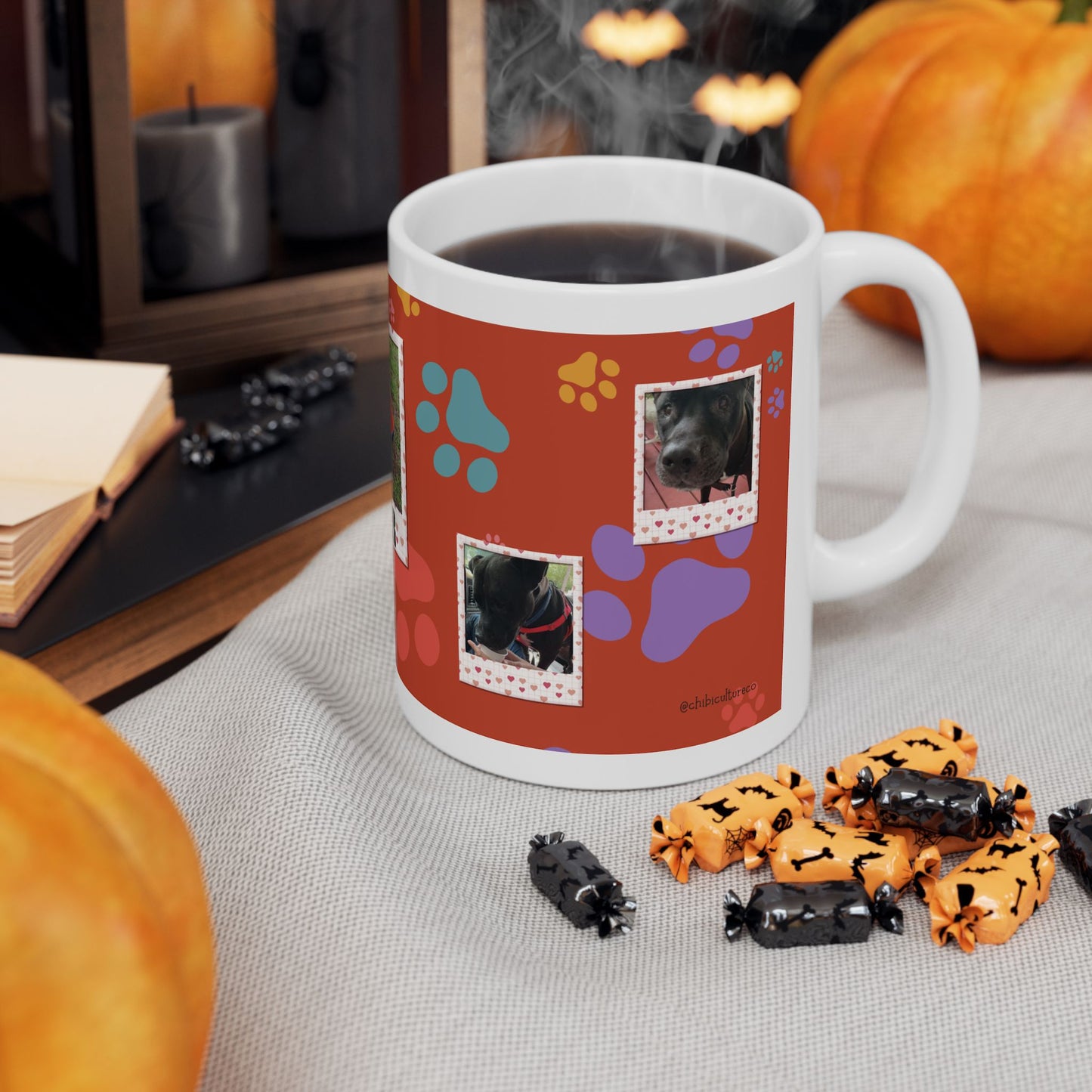 Personalized Pet Lover Mug - Perfect Gift for Dog Owners, Paw Print Design, Coffee Cup for Animal Lovers, Birthday, Home Decor