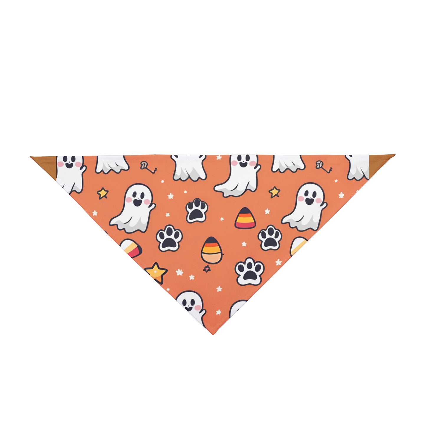 Halloween Pet Bandana - Ghost Print Triangle Dog Accessory, Cute Dog Costume, Fall Pet Gear, Spooky Pet Fashion, Festive Dog Bandana
