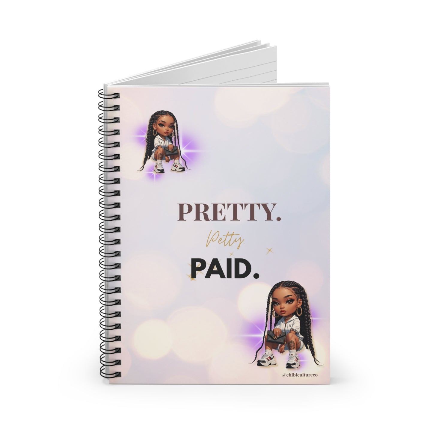 Pretty Paid Spiral Notebook - Stationery