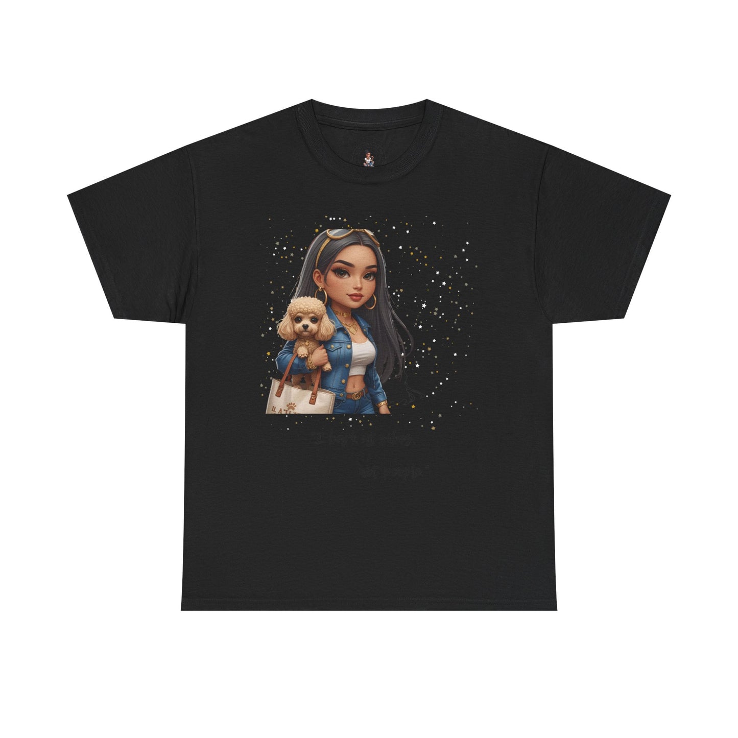 I Bark at Vibes Dog Lover Tee – Unisex Graphic Shirt for Pet Parents, Cute Dog Mom Gift, Chibi-Style Dog Shirt, Funny Casual Tee