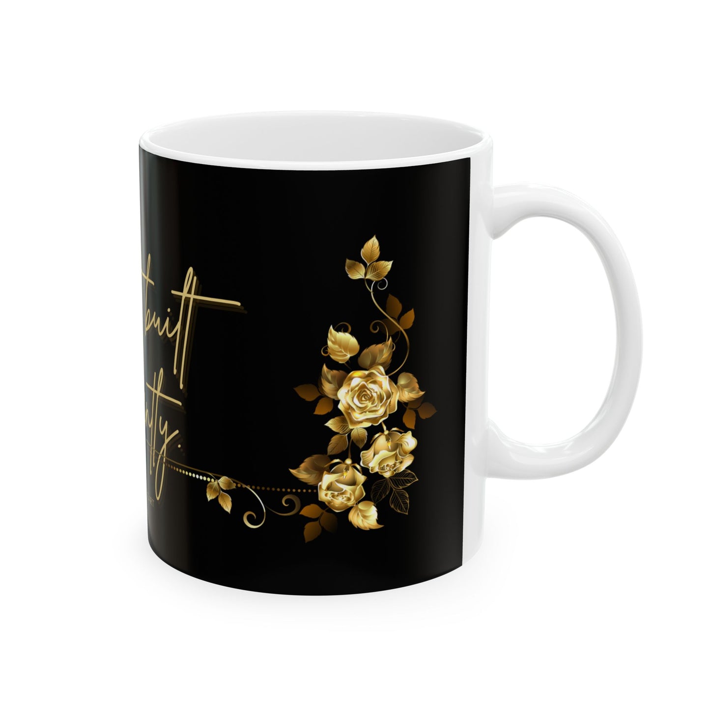 Inspirational Ceramic Mug - "Not Broken, Just Built Differently" - Coffee Cup for Empowerment, Self-Care Gift, Motivational Decor