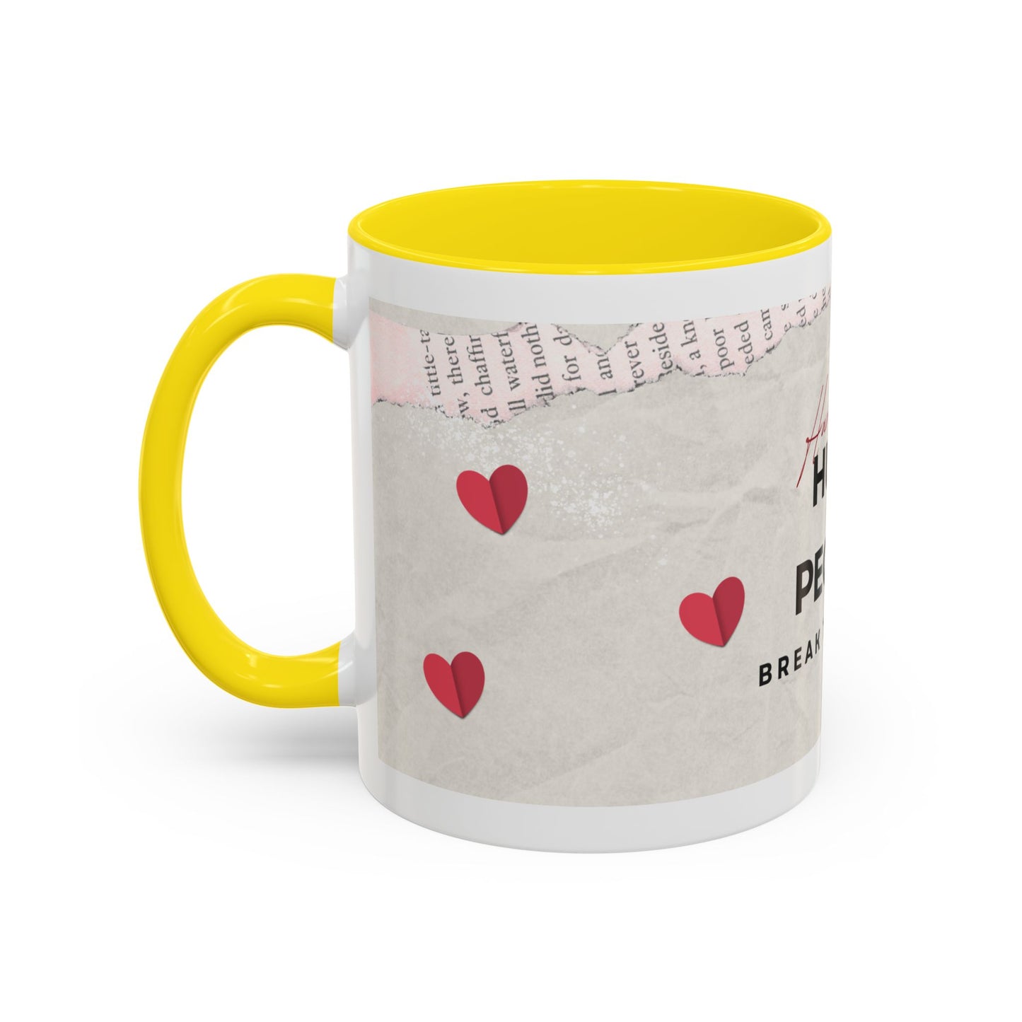 “Hurt People Hurt People” Accent Coffee Mug – Empowerment Gift for Coffee Lovers, Office Desk & Daily Positivity