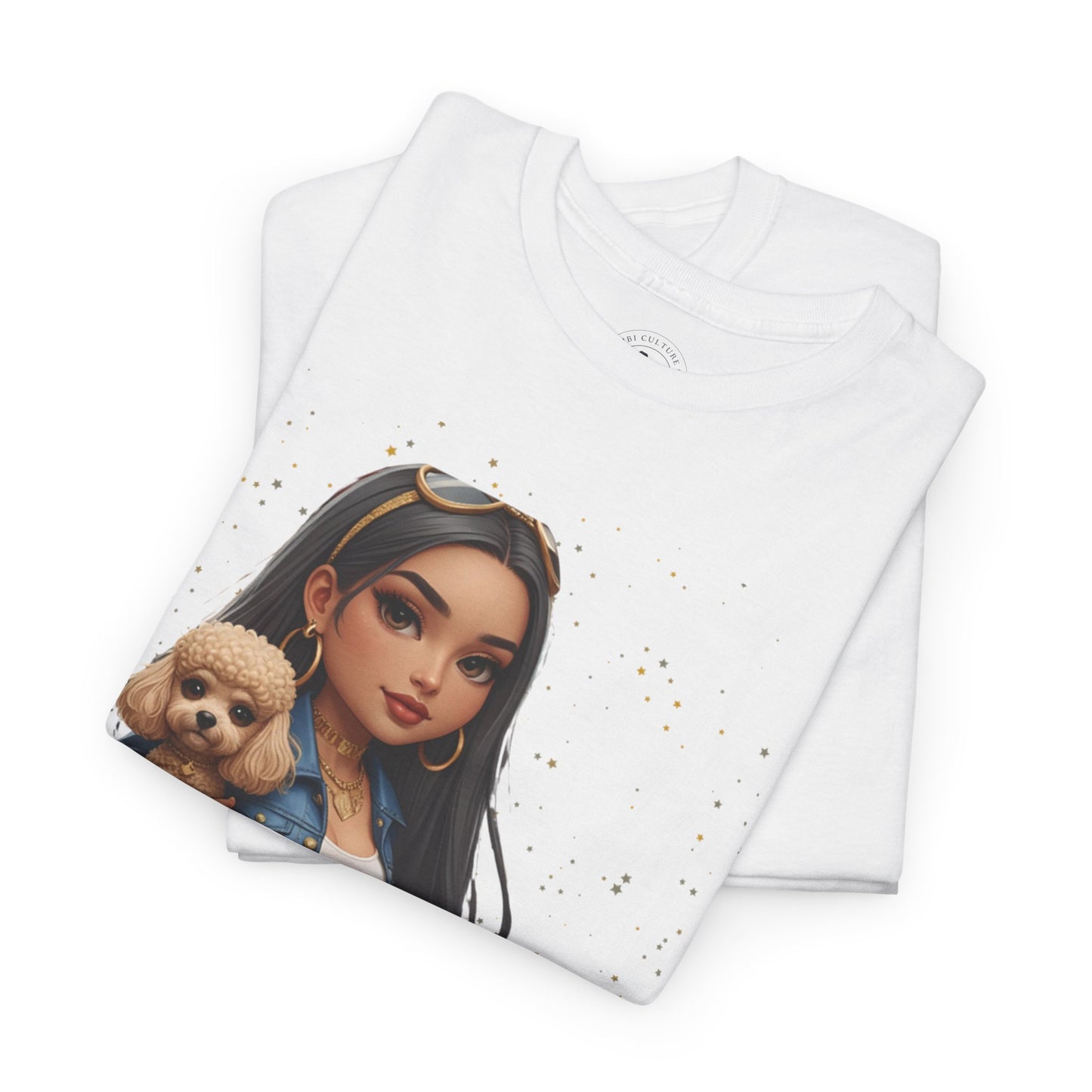 I Bark at Vibes Dog Lover Tee – Unisex Graphic Shirt for Pet Parents, Cute Dog Mom Gift, Chibi-Style Dog Shirt, Funny Casual Tee