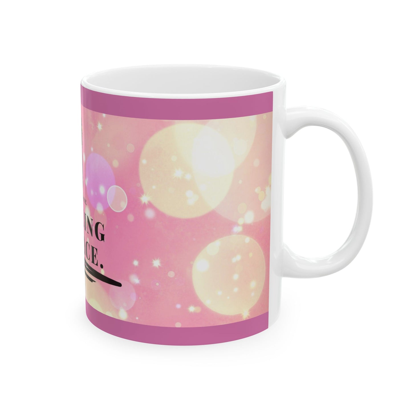 Hustling in Peace Mug - Motivational Ceramic Cup for Coffee, Tea, Gifts, Inspirational Home Decor, Self-Care Essentials