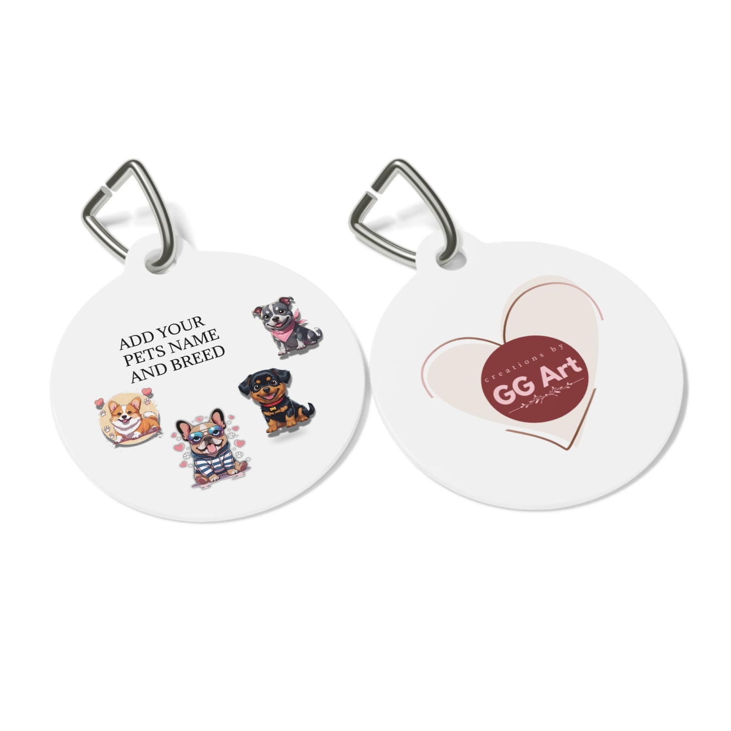 Custom Chibi Pet Tag – Personalized with Your Pet’s Name or Breed