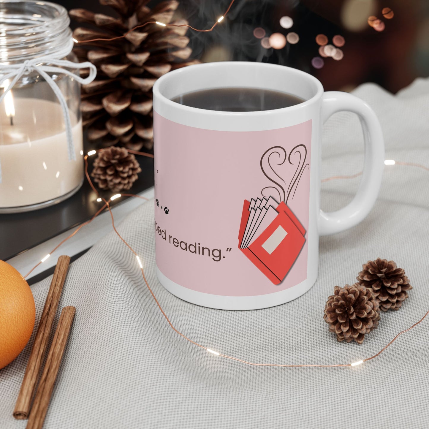 Book Lover's Ceramic Mug - Perfect Gift for Readers, Ideal for Birthdays, Book Clubs, Cozy Nights, and Literary Celebrations