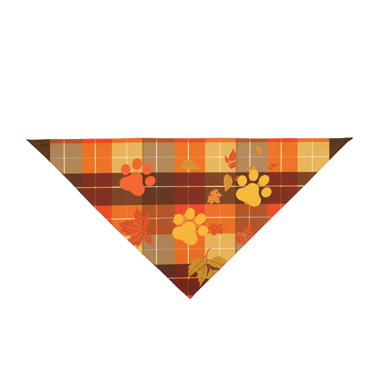 Cozy Plaid Fall Dog Bandana – Autumn Tartan Pet Accessory