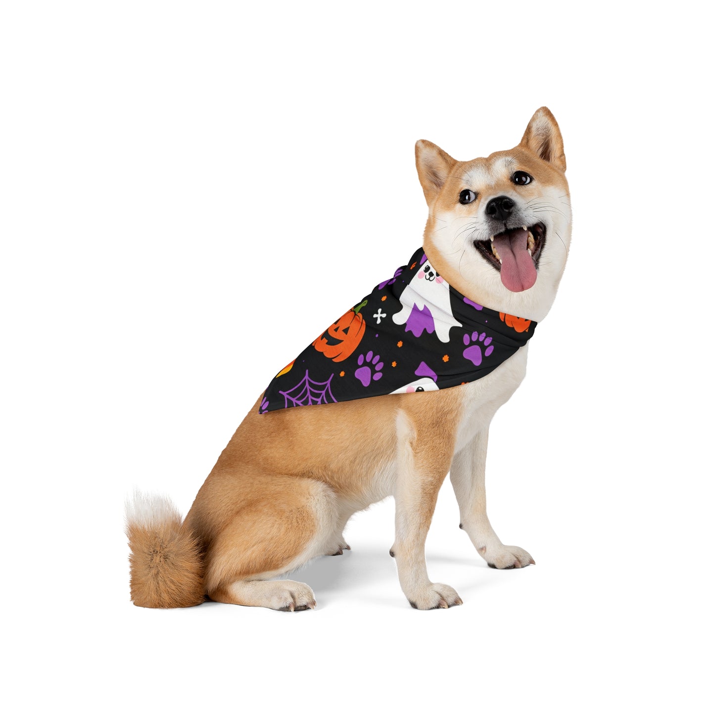 Spooky Pet Bandana for Halloween, Dog and Cat Costume Accessory, Halloween Dog Scarf, Pet Halloween Gear, Pumpkin Bandana, Cute Pet Apparel