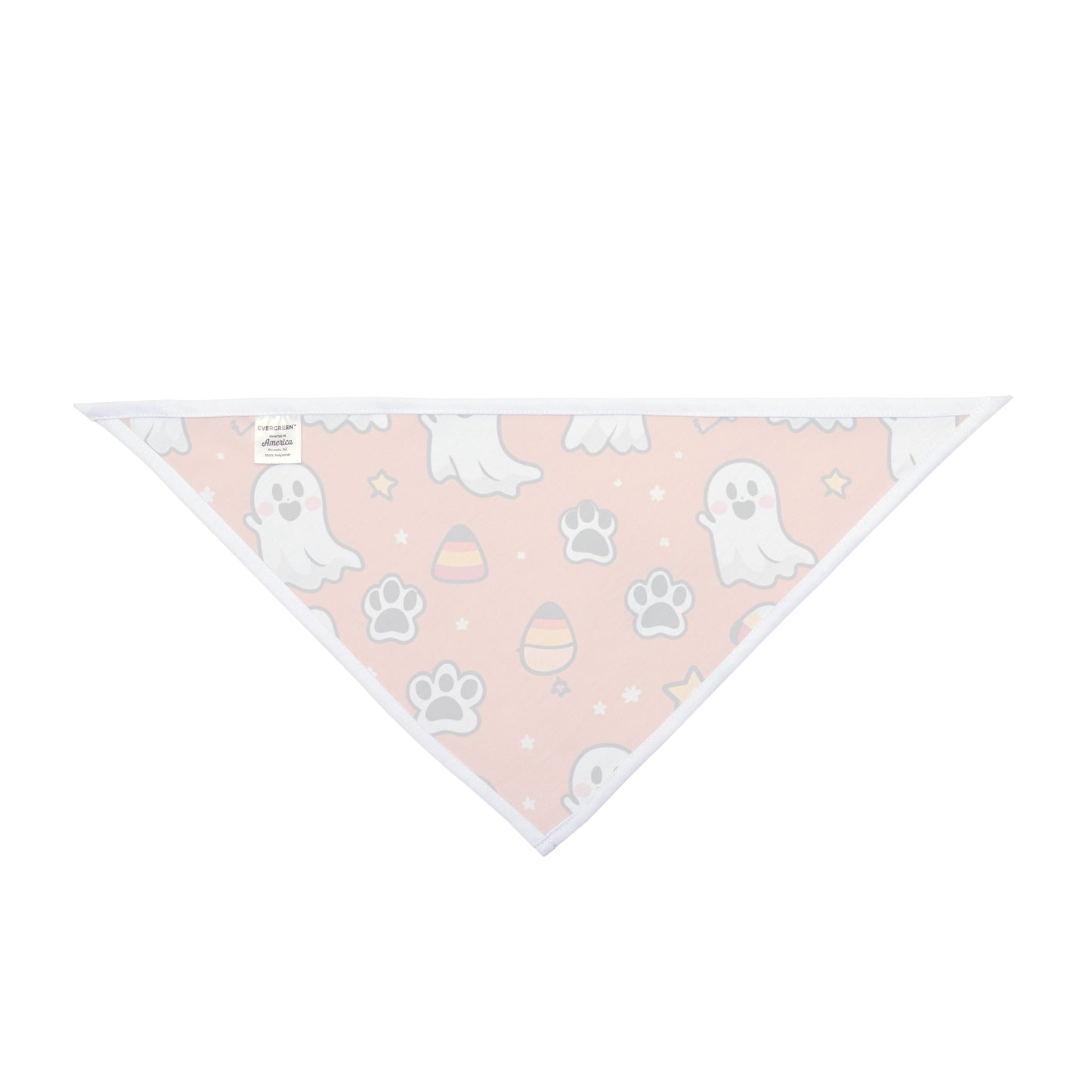 Halloween Pet Bandana - Ghost Print Triangle Dog Accessory, Cute Dog Costume, Fall Pet Gear, Spooky Pet Fashion, Festive Dog Bandana