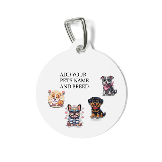Custom Chibi Pet Tag – Personalized with Your Pet’s Name or Breed