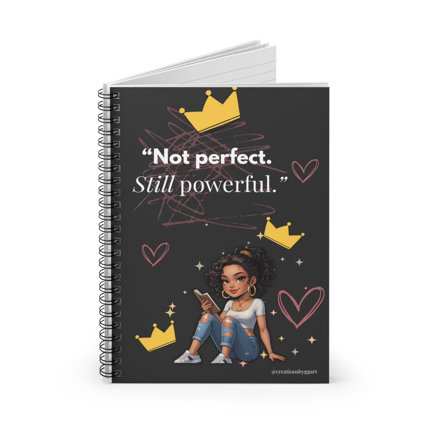 Empowering Spiral Notebook for Creativity, Perfect for Students, Journal Lovers, Motivational Gift, School Supplies, Inspirational Decor