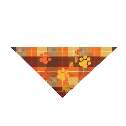 Cozy Plaid Fall Dog Bandana – Autumn Tartan Pet Accessory