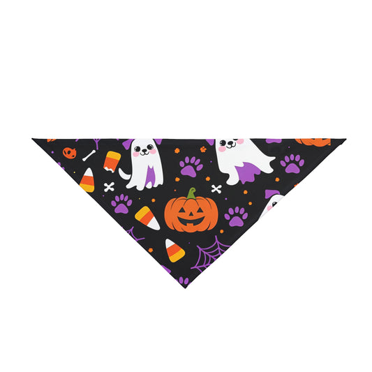 Spooky Pet Bandana for Halloween, Dog and Cat Costume Accessory, Halloween Dog Scarf, Pet Halloween Gear, Pumpkin Bandana, Cute Pet Apparel
