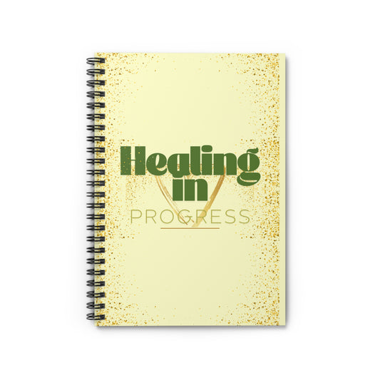 “Healing in Progress” Spiral Notebook – Inspirational Journal for Self-Care, Mindfulness & Creative Writing