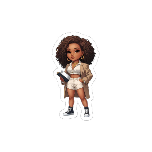 Chic Fashionista Kiss-Cut Stickers | Trendy Laptop Decals, Cute Planner Stickers, Unique Gifts for Her, Fashion Lovers, Aesthetic Decor